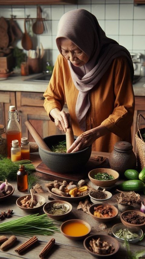Ilustrasi Membuat Jamu