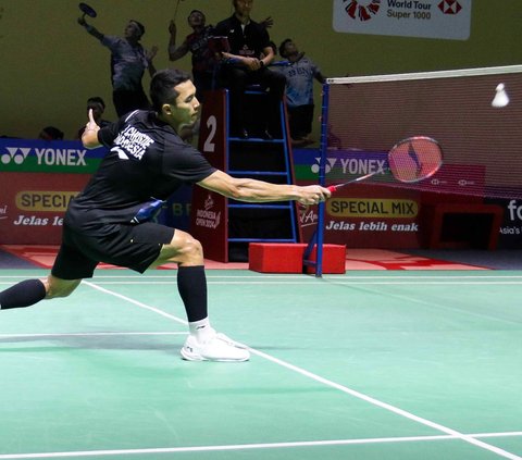 FOTO: Hasil Indonesia Open 2024: Jonatan Chirstie Tersingkir, Tunggal Putra Indonesia Habis