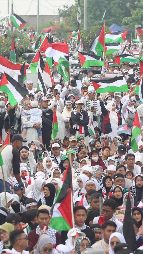 1.347 Personel Gabungan Amankan Aksi Bela Palestina di Kedubes AS