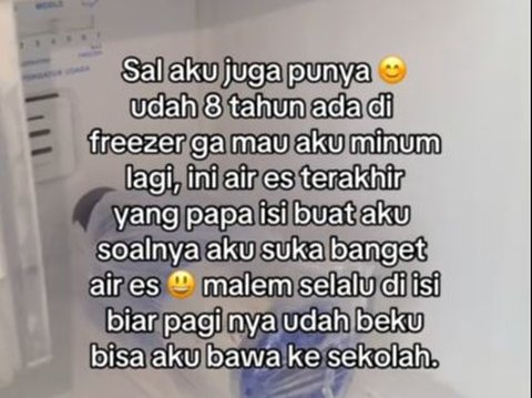 Viral Kisah Wanita Simpan Botol Berisi Air Es selama 8 Tahun, Kisahnya Bikin Haru