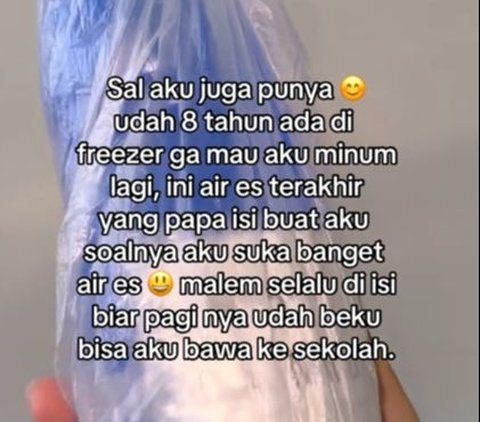 Viral Kisah Wanita Simpan Botol Berisi Air Es selama 8 Tahun, Kisahnya Bikin Haru