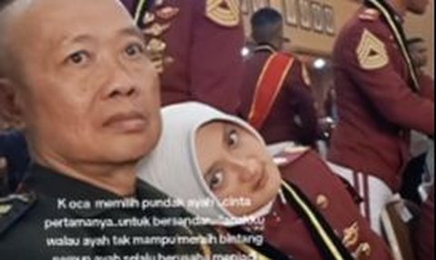 Momen Manis Taruni Cantik Bersandar di Pundak Sang Ayah Letkol TNI Usai Diwisuda Akpol, Diberi Pesan Mendalam