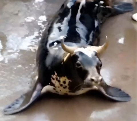 Viral! Video of Strange Creature with a Cow's Head and a Sea Lion's Body, Netizens: 'Don't Share it with the Family WhatsApp Group'