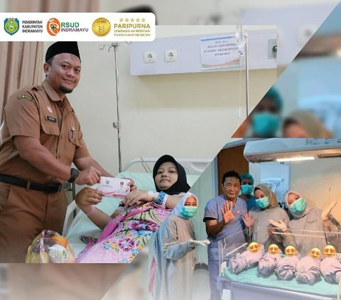 Kejadian Langka! Ibu di Indramayu Melahirkan 5 Anak Kembar, Langsung Dijenguk Bupati Anak Eks Kapolri