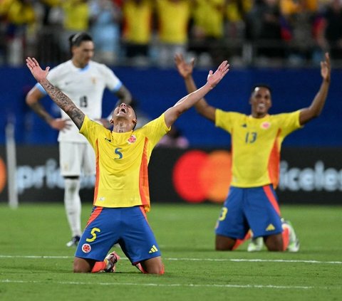 FOTO: Kolombia Siap Tantang Argentina di Final Copa America 2024, Ini Golnya yang Menjebol Gawang Uruguay