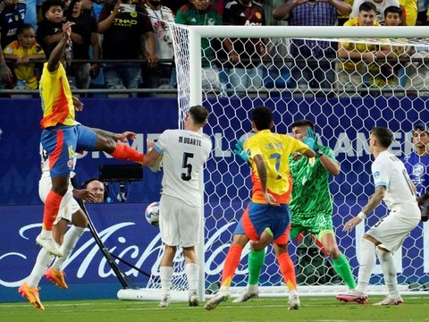 FOTO: Kolombia Siap Tantang Argentina di Final Copa America 2024, Ini Golnya yang Menjebol Gawang Uruguay