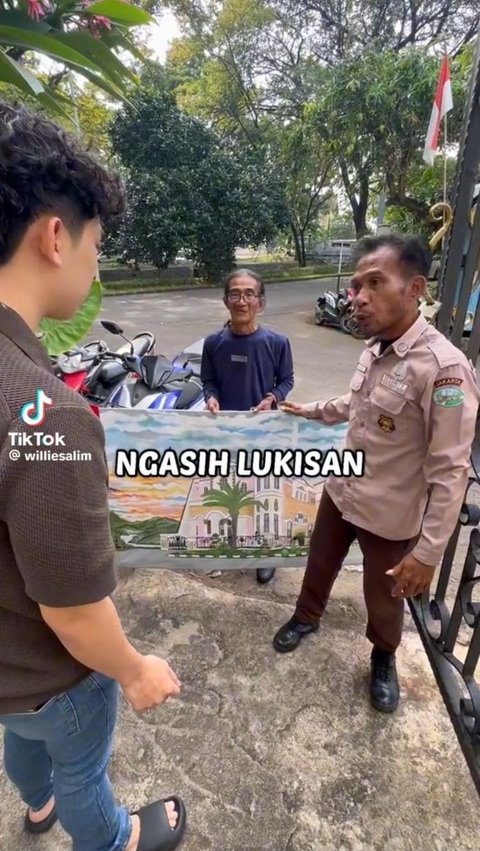 Momen Pelukis Asal Solo Berikan Lukisan untuk Willie Salim Ini Viral, Tuai Komentar Warganet