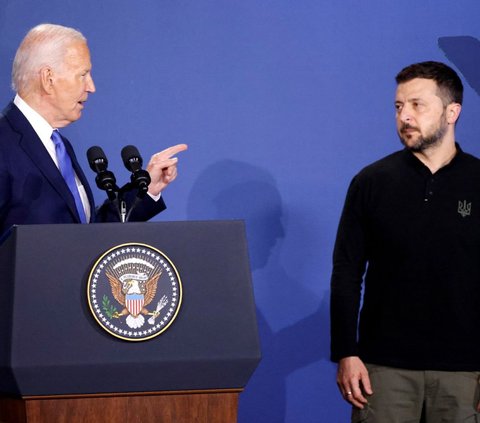 FOTO: Ekspresi Presiden Amerika Joe Biden Salah Sebut Nama Presiden Ukraina Jadi 'Putin'