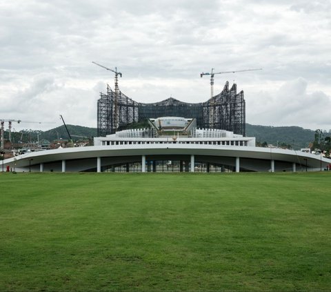 FOTO: Kondisi Terkini Pembangunan Istana Presiden di IKN Nusantara, Siapkah Digunakan Upacara HUT RI?