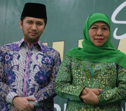 FOTO: Senyum Khofifah dan Emil Dardak Terima Dukungan PPP Jadi Cagub-Cawagub di Pilkada Jatim