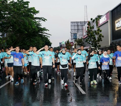 Potret Kapolda Riau Ikut Lari Maraton Bhayangkara Run Bersama 10.000 Peserta