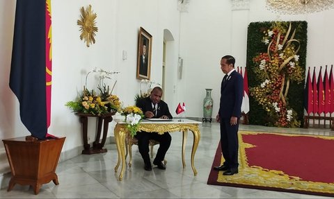 Jokowi Terima Kunjungan PM Papua Nugini di Istana Bogor