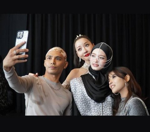 Deretan Potret Inara Rusli Bertemu Rekan Artis dan Model, Aksesoris Wajahnya Bikin Salfok