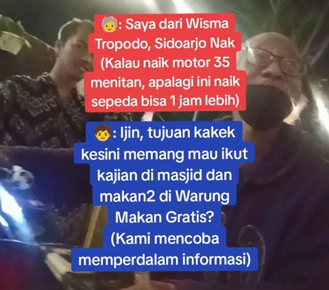 Beri Kasur untuk Istirahat hingga Makanan, Momen Pemuda Temui Kakek yang Bersepeda Ingin Ikuti Pengajian di Masjid Ini Curi Perhatian