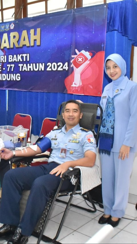 Jelang Peringatan Ke-77 Hari Bakti, TNI AU Wilayah Bandung Gelar Donor Darah