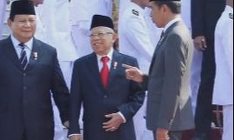 Prabowo Subianto Pijat Tipis-Tipis Maruf Amin di Acara Praspa TNI Polri, ini Momen Akrabnya Ada Jokowi