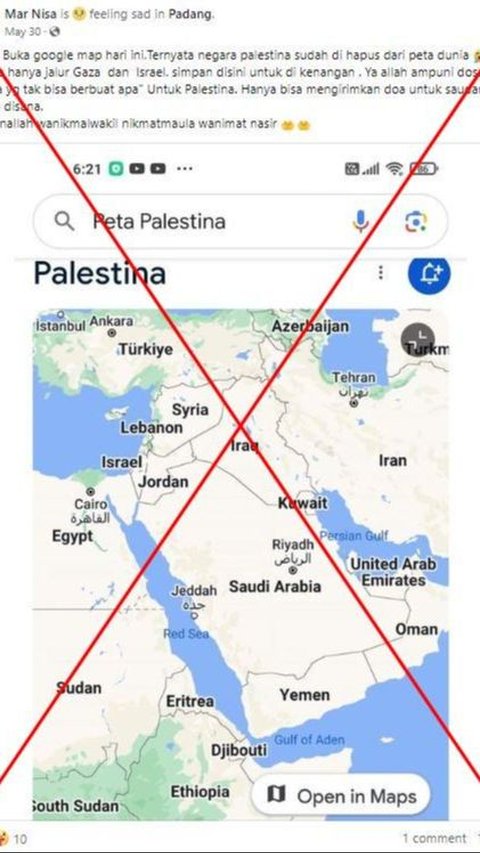 Nama Palestina Dihapus dari Google Maps? Simak Faktanya