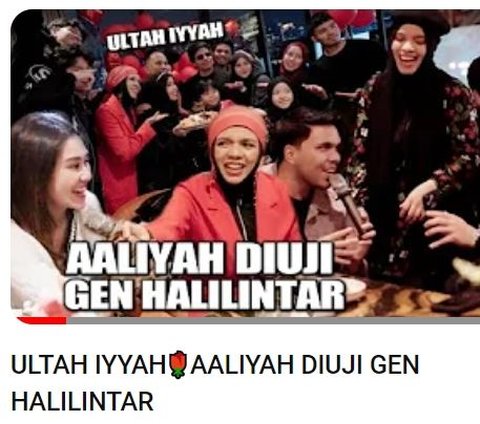 8 Portraits of Aaliyah Massaid as the First Thumbnail for Gen Halilintar's YouTube, Immediately Faces a Challenge