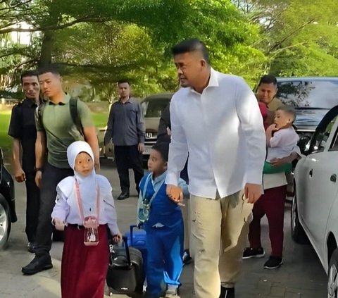 Portrait of Bobby and Kahiyang's First Day of School, Guarded by Paspampres