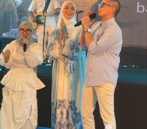 Potret Rezky Aditya Debut Jadi Penyanyi Langsung Duet Bareng Nissa Sabyan, Citra Kirana 'Kok Bisa Pede Banget'