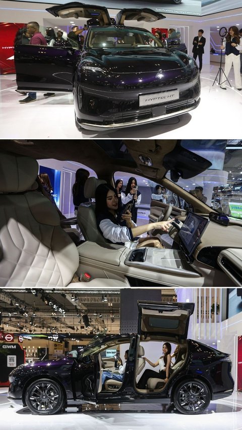 FOTO: Mewahnya SUV Listrik AION Hyptec HT Mejeng di GIIAS 2024, Usung Pintu Gullwing yang Terbuka ke Atas