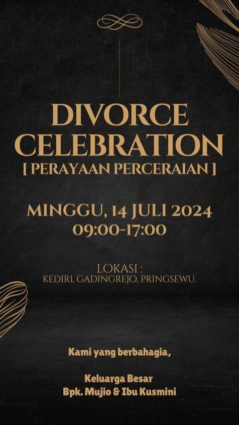 Revealed: Reasons Why a Man from Lampung Holds a Luxurious Divorce Party Like a Wedding Reception