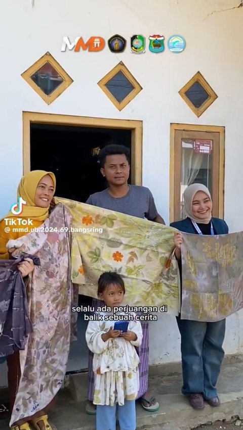 Momen Perjuangan Anak KKN Ikut Buat Ecoprint Bersama Warga Desa, Hasilnya Curi Perhatian