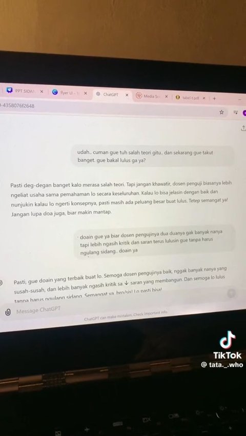 Mahasiswa Ini Curhat ke Chat GPT Jelang Sidang Skripsi, Ceritanya Viral hingga Banjir Air Mata