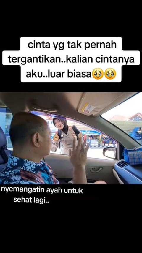 Penuh haru, Momen Polwan Pamit kepada Ayahnya untuk Bertugas Ini Curi Perhatian