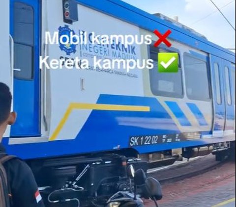 Viral Kampus di Madiun Punya Kereta Api Sendiri, Begini Penampakannya