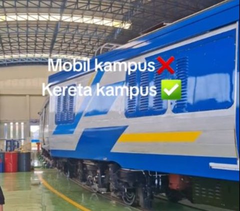 Viral Kampus di Madiun Punya Kereta Api Sendiri, Begini Penampakannya