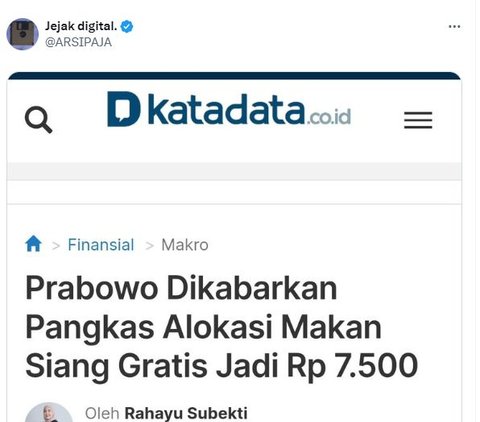 Funny Reactions from Netizens Responding to Prabowo's Nutritious Meal Program at Rp7,500