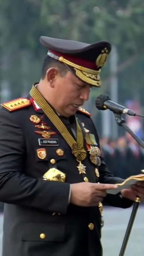 Pidato Kapolri Minta Maaf ke Rakyat Depan Presiden Jokowi di HUT Polri