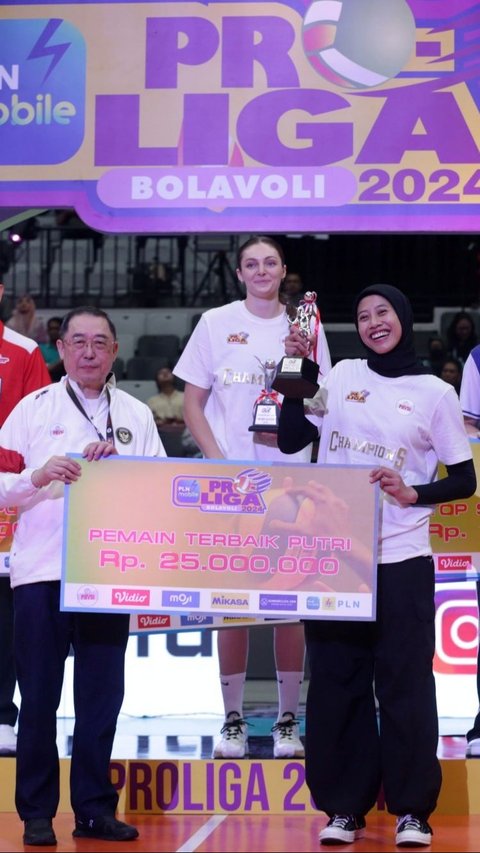 FOTO: Megawati Hangestri Pertiwi Jadi Pemain Terbaik Putri Proliga 2024