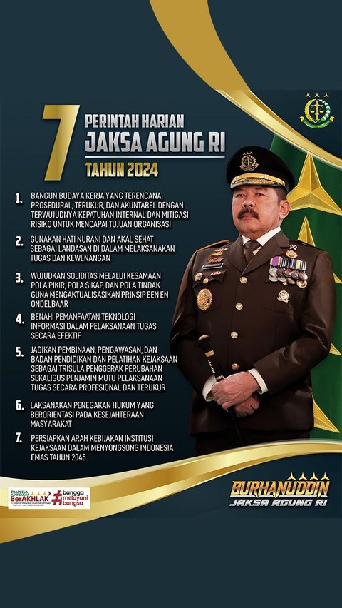 7 Perintah Harian Jaksa Agung