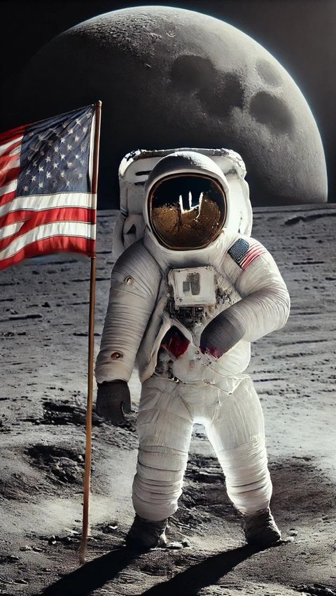 55 tahun yang lalu, pengibaran bendera Apollo 11 di permukaan Bulan memakan waktu 10 menit.