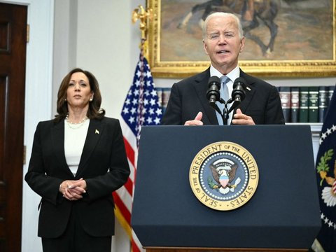 FOTO: Joe Biden Tunjuk Wapres Kamala Harris Jadi Capres Usai Mundur dari Kampanye Pilpres Amerika Serikat 2024