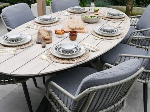 Dining Table on Terrace with Cushion: Comfortable and Enjoyable