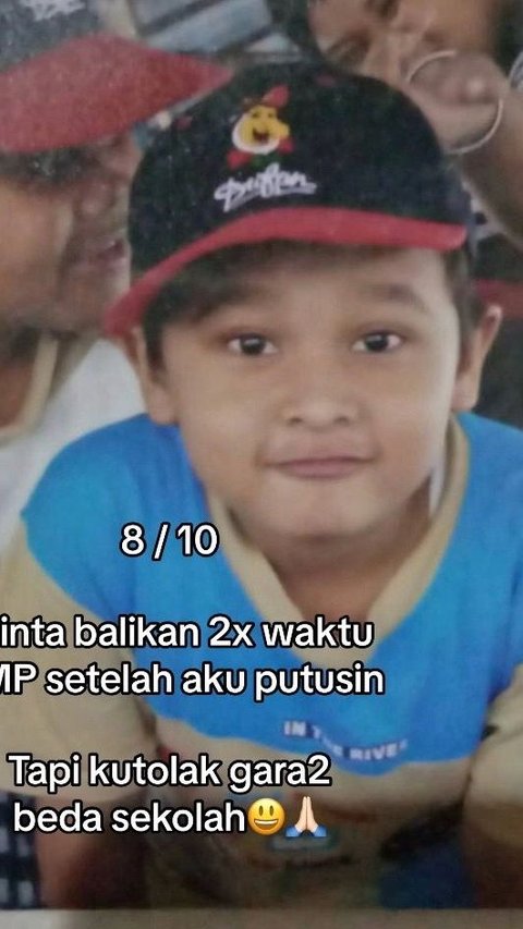 Saat SMP, keduanya pun putus hubungan. Sempat mengajak balikan, wanita ini menolak suaminya karena alasan beda sekolah.