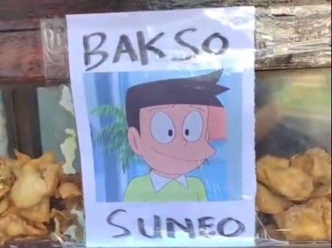 Viral Meatball Seller in Surabaya Resembles Cartoon Character Suneo, Making Netizens Laugh