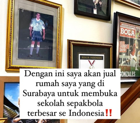 Portrait of Cristian Gonzalez's House for Sale to Build the Largest Football School in Indonesia