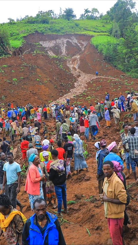 FOTO: Tragisnya Terjangan Tanah Longsor di Ethiopia Tewaskan 229 Orang