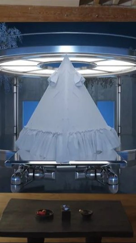 Portrait of a Futuristic Dress Created with Apple Vision, Super High Tech!