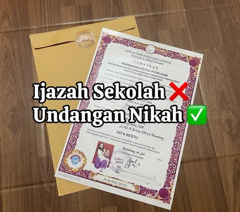 Viral Desain Undangan Pernikahan Dibuat Mirip Ijazah, Begini Penampakan Uniknya yang Bikin Salah Fokus