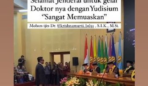 Dalam sejumlah unggahan, terungkap pula jika sang jenderal dapat lulus dengan predikat 'sangat memuaskan'. <br>