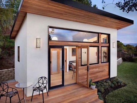 Desain Rumah Paviliun Minimalis dengan Teras