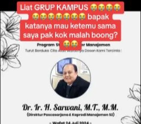 Dosen Pembimbing Jadi Korban Laka Lantas, Curhatan Mahasiswa Ini Viral Bikin Sedih