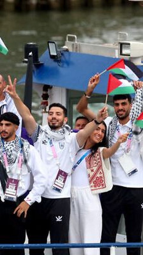 Atlet Palestina di Olimpiade Paris Pakai Kaos Bergambar Jet Tempur Jatuhkan Bom ke Anak-Anak