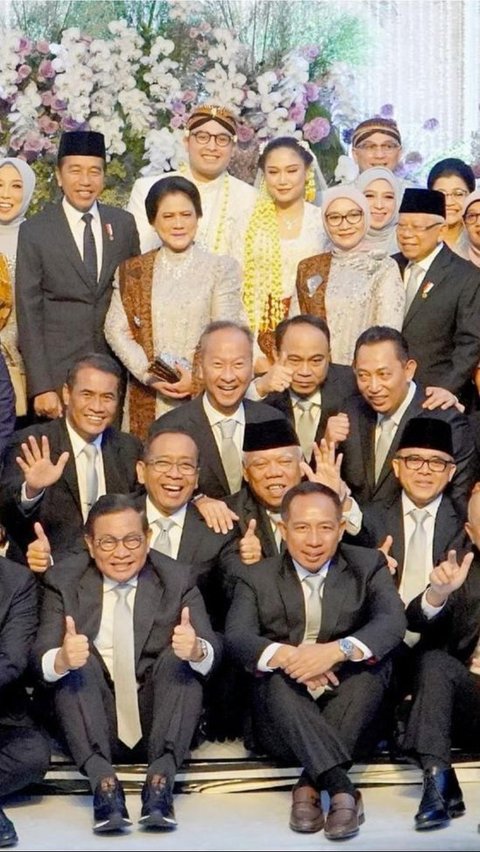 Foto Langka Momen Santuy Para Menteri di Pernikahan Putri Menkes Budi Gunadi Sadikin