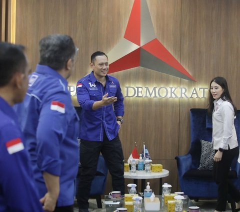 FOTO: Ketua Harian Nasional DPP Partai Perindo Angela Tanoesoedibjo Silaturahmi Politik ke Markas Demokrat